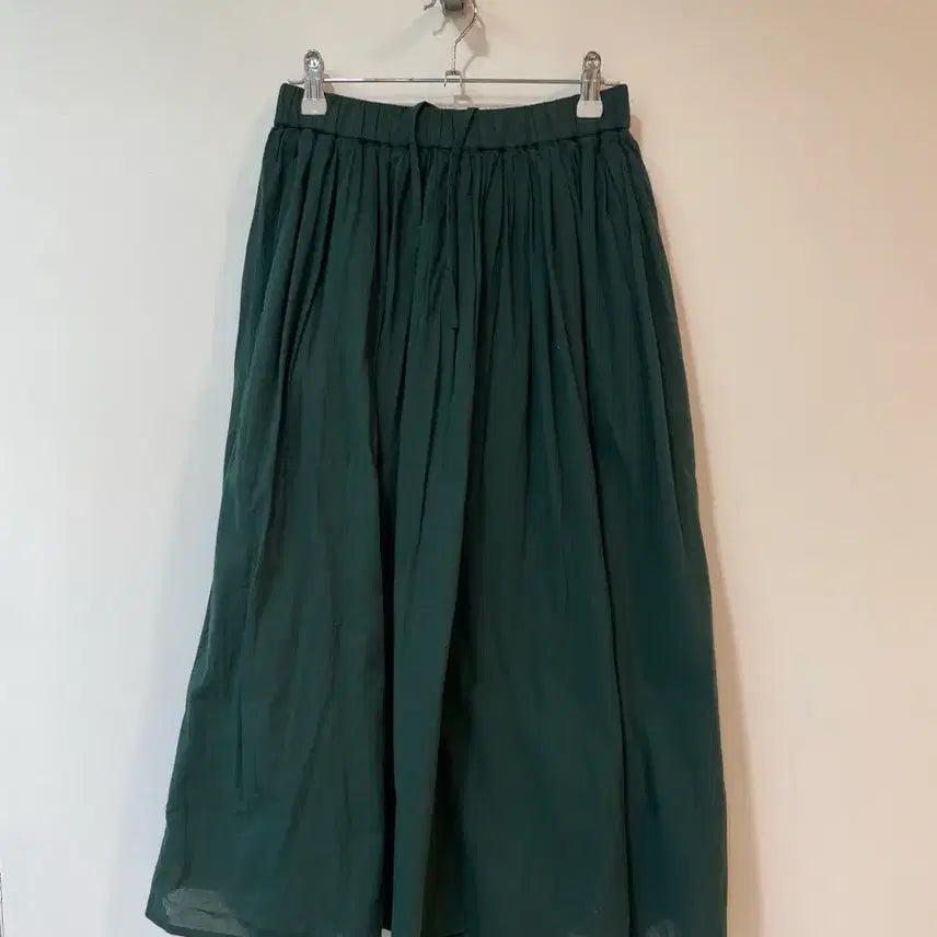 [BUNJANG] MUJI Green Pleated Skirt / 무인양품 녹색 주름 스커트