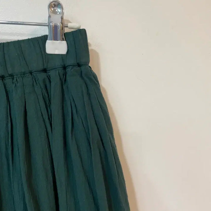 [BUNJANG] MUJI Green Pleated Skirt / 무인양품 녹색 주름 스커트