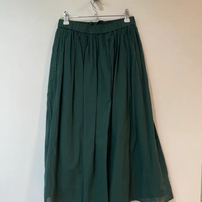 [BUNJANG] MUJI Green Pleated Skirt / 무인양품 녹색 주름 스커트