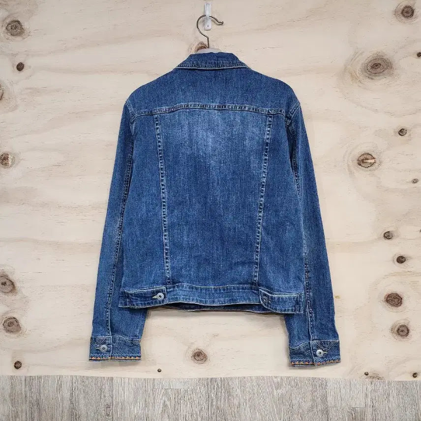 [BUNJANG] Embroidered Denim Jacket / 696) 여성 자수 포인트 데님자켓