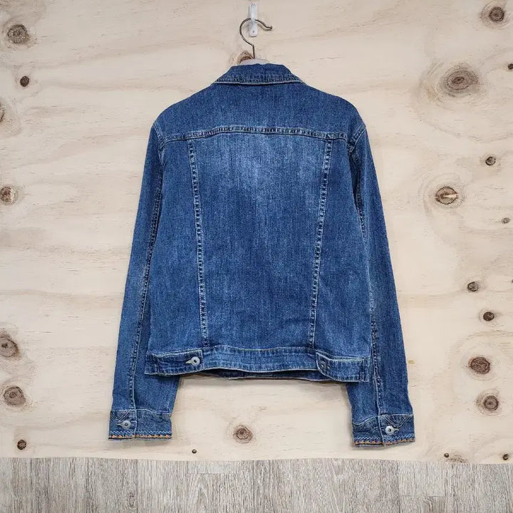 [BUNJANG] Embroidered Denim Jacket / 696) 여성 자수 포인트 데님자켓