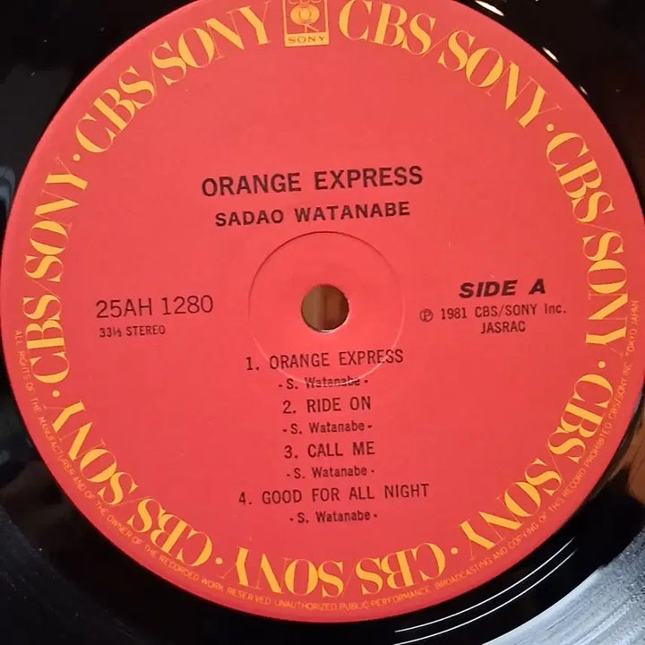 [BUNJANG] Sadao Watanabe Orange Express LP Record / 와타나베 사다오 Orange Express LP 음반