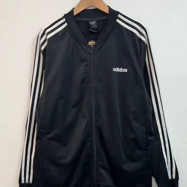 [BUNJANG] Adidas Black Track Top Jacket / 2XL 아디다스 블랙 삼선 트랙탑 져지 재킷