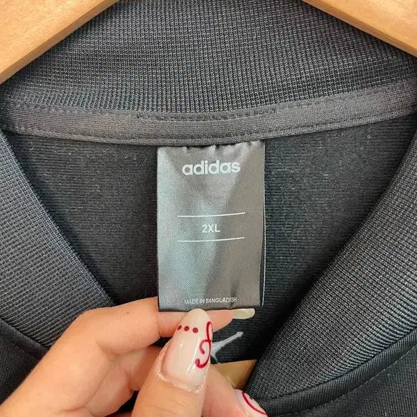 [BUNJANG] Adidas Black Track Top Jacket / 2XL 아디다스 블랙 삼선 트랙탑 져지 재킷
