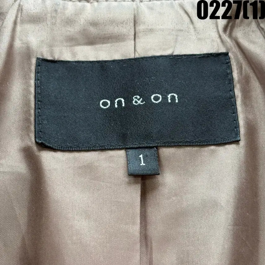 [BUNJANG] 온앤온 캐멜 더블 버튼 코트 XS / 온앤온 캐멜 더블 버튼 코트 XS