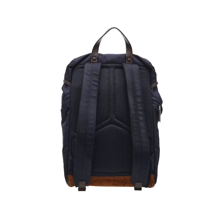 [BUNJANG] Prada Re-Nylon and Leather Backpack Blue Coffee / 프라다 리나일론 앤 레더 백팩 블루 커피