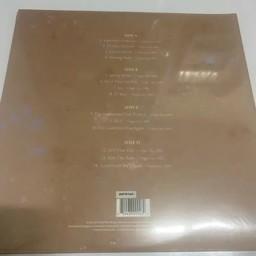 [BUNJANG] Yiruma 20th Anniversary Solo LP / 이루마 SOLO 20주년 미사용 LP