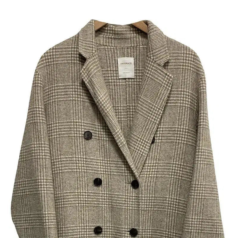[BUNJANG] Amy Grace Check Wool Coat / 여F/에이미그레이스 체크 울 코트