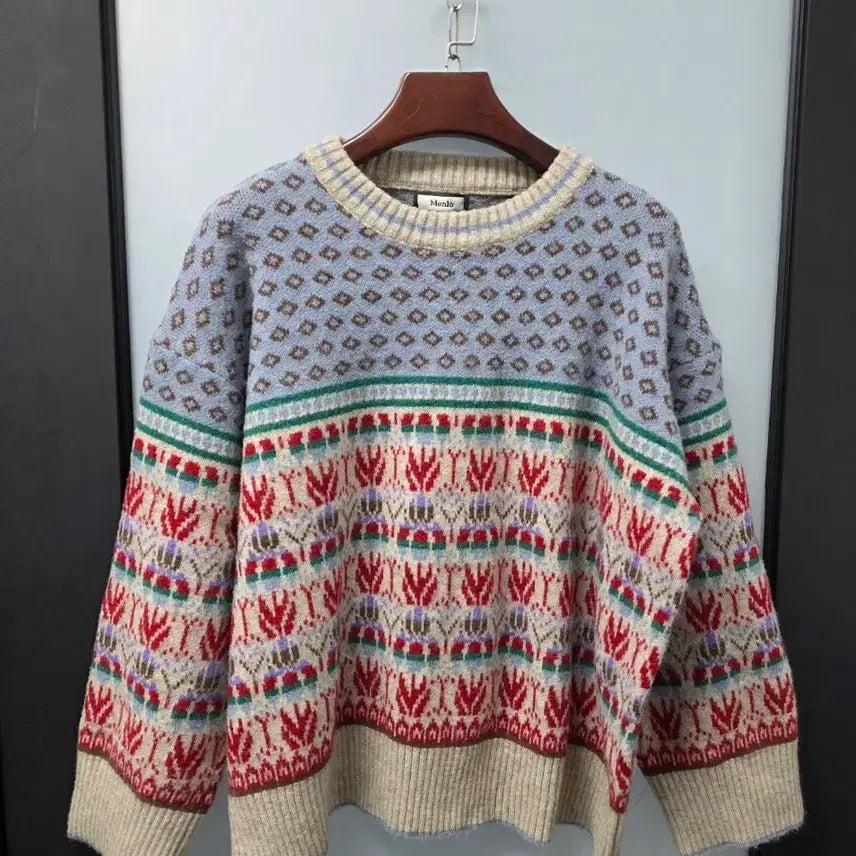 [BUNJANG] WANTU Seti Pattern Knit Top / 원츄 세티패턴 니트