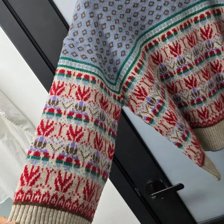 [BUNJANG] WANTU Seti Pattern Knit Top / 원츄 세티패턴 니트