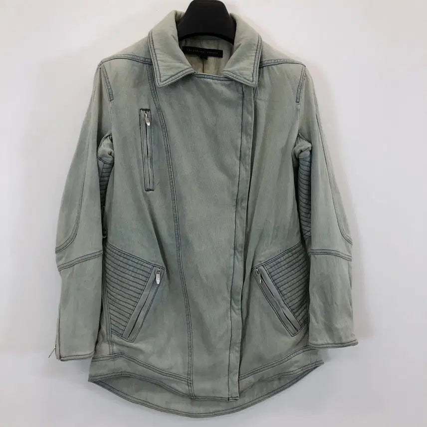 [BUNJANG] Theory USA Washed Denim Biker Jacket (S) / theory 띠어리 USA 워싱 데님 바이커자켓 S