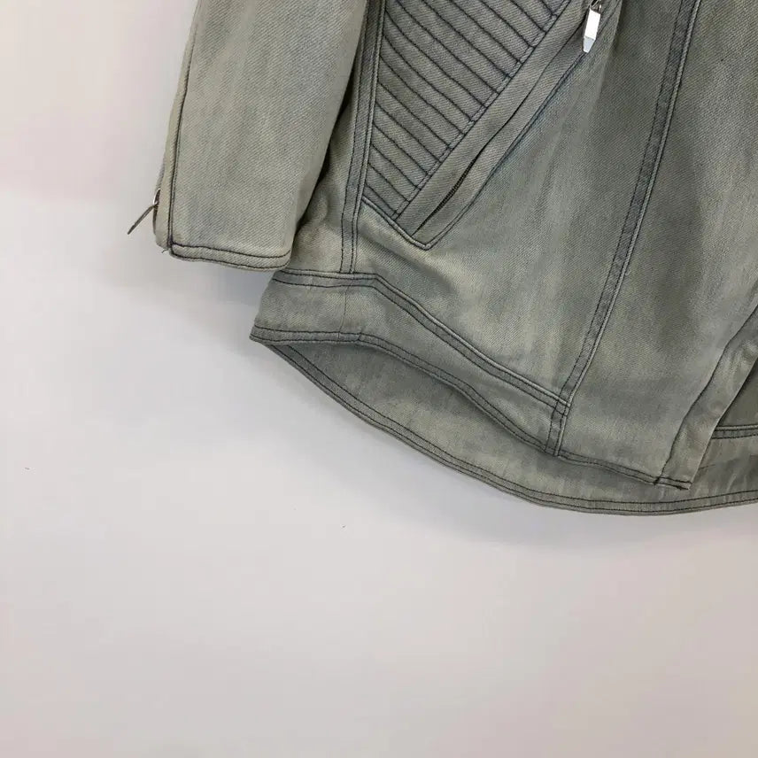 [BUNJANG] Theory USA Washed Denim Biker Jacket (S) / theory 띠어리 USA 워싱 데님 바이커자켓 S