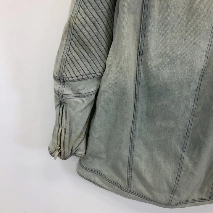 [BUNJANG] Theory USA Washed Denim Biker Jacket (S) / theory 띠어리 USA 워싱 데님 바이커자켓 S