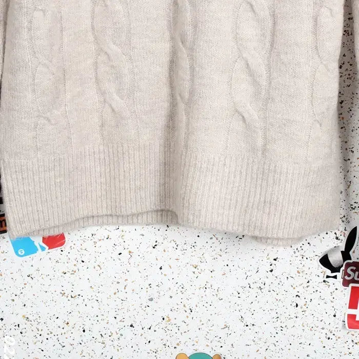 [BUNJANG] Georges Rech Wool Blend Cable Knit Sweater - Size 55 / 여성55 / 조르쥬레쉬 울블렌딩 꽈배기니트BG 26-39