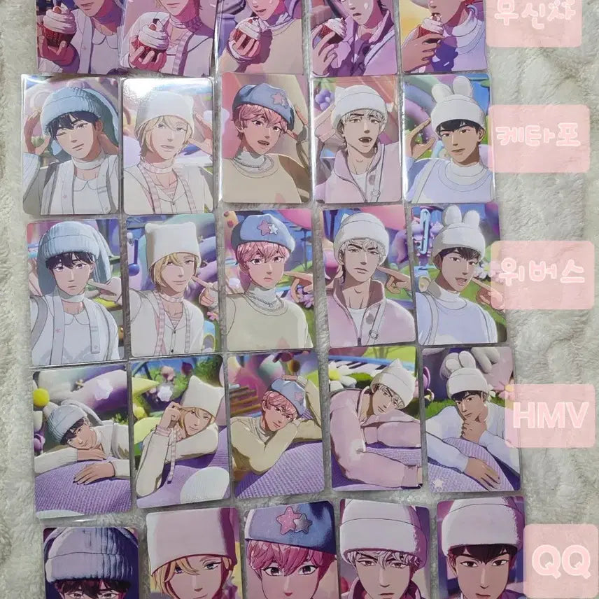 [BUNJANG] PLAVE PPLU Photocard Album Bundle Set (Set of 65) / 플레이브 뿌우 포카 앨범 드볼, 미공포들 일괄(1)