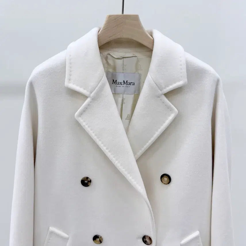 [BUNJANG] Max Mara Wool Cashmere Double Coat Jacket / [S+급/38] 막스마라 울 캐시미어 더블 코트 자켓 화이트