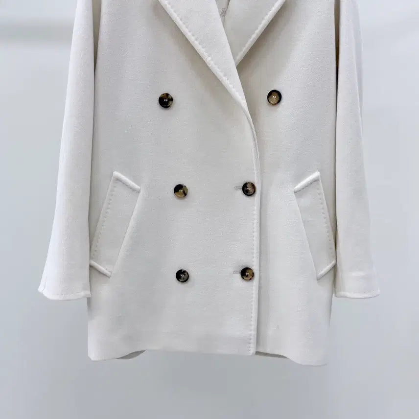 [BUNJANG] Max Mara Wool Cashmere Double Coat Jacket / [S+급/38] 막스마라 울 캐시미어 더블 코트 자켓 화이트