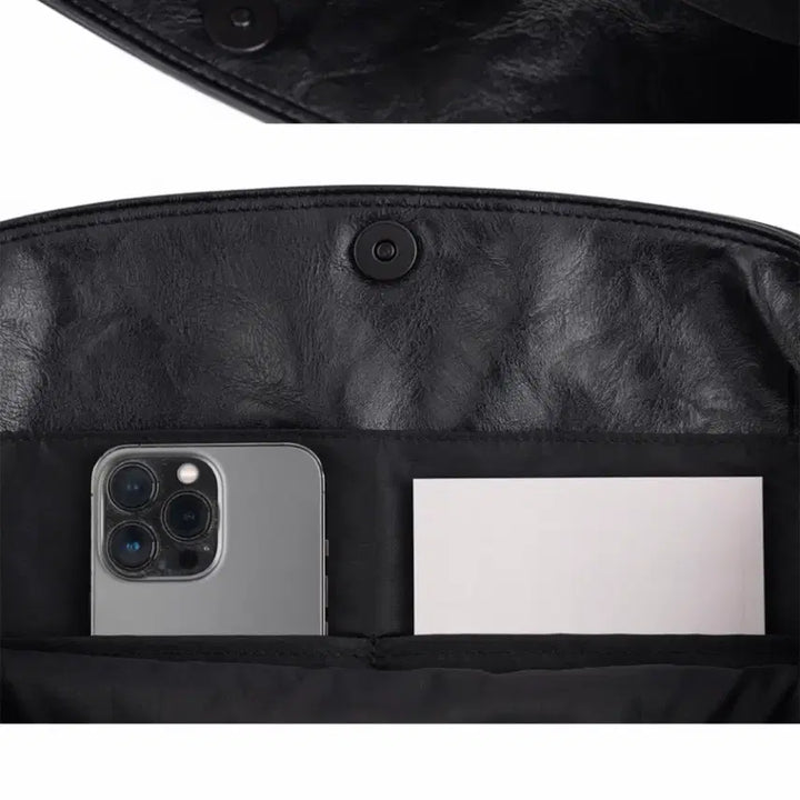 [BUNJANG] HA Archive Leather Shoulder Bag / 하 아카이브 가죽 숄더백