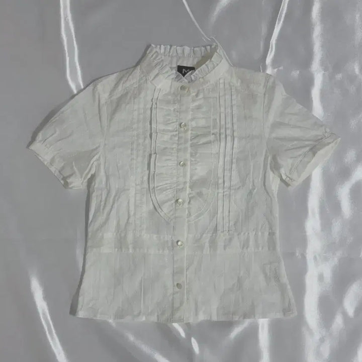 [BUNJANG] White Frill Blouse Shirt / 고퀄양복 화이트 프릴 블라우스 셔츠 양산형 로리타
