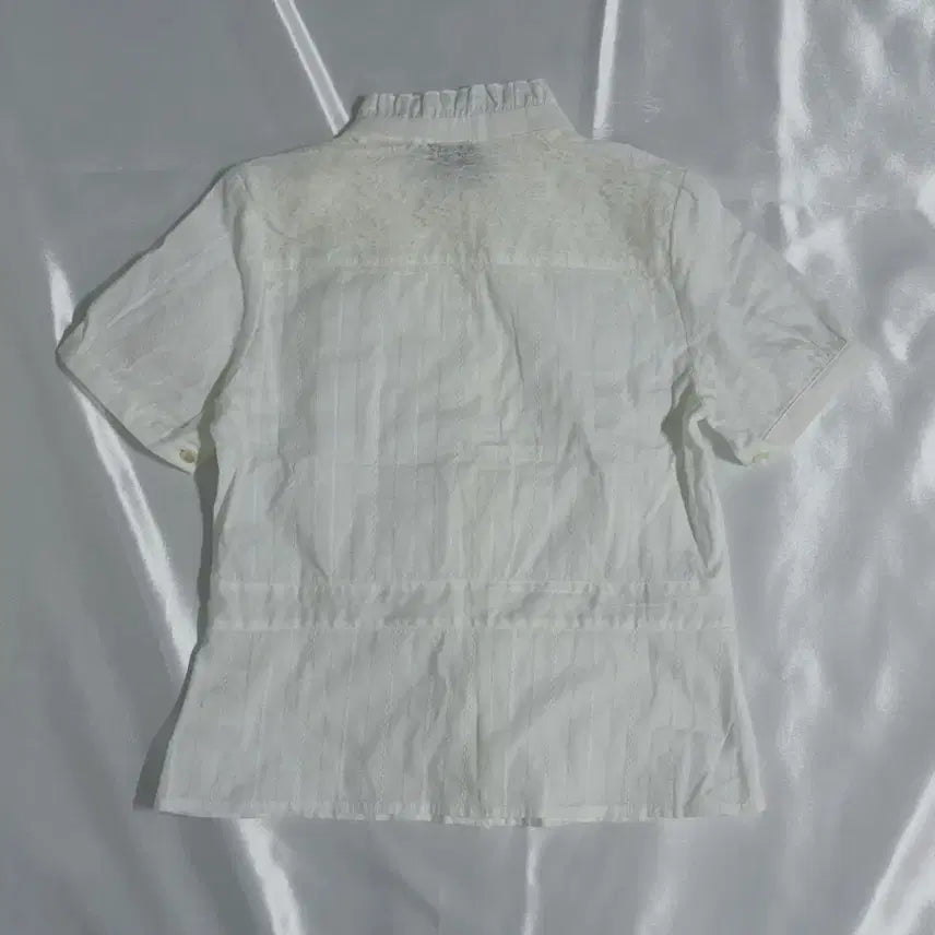 [BUNJANG] White Frill Blouse Shirt / 고퀄양복 화이트 프릴 블라우스 셔츠 양산형 로리타