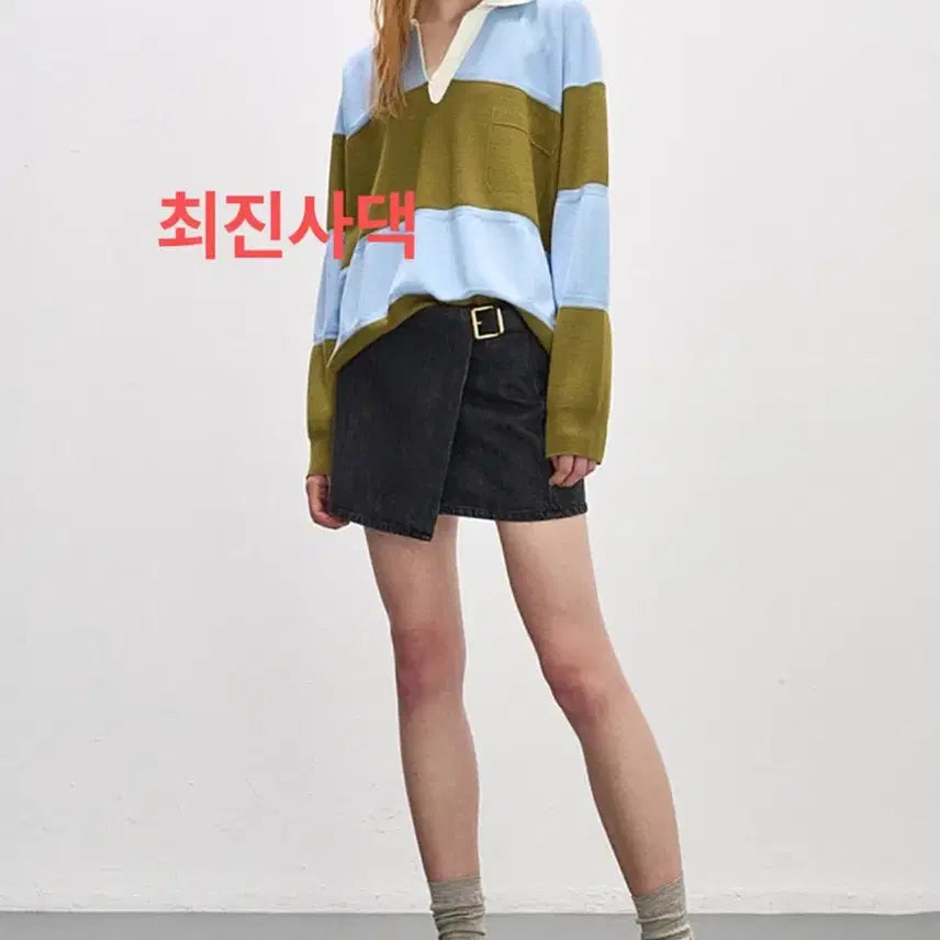 [BUNJANG] Hansome System Striped Knit Sweater / 한섬 시스템니트