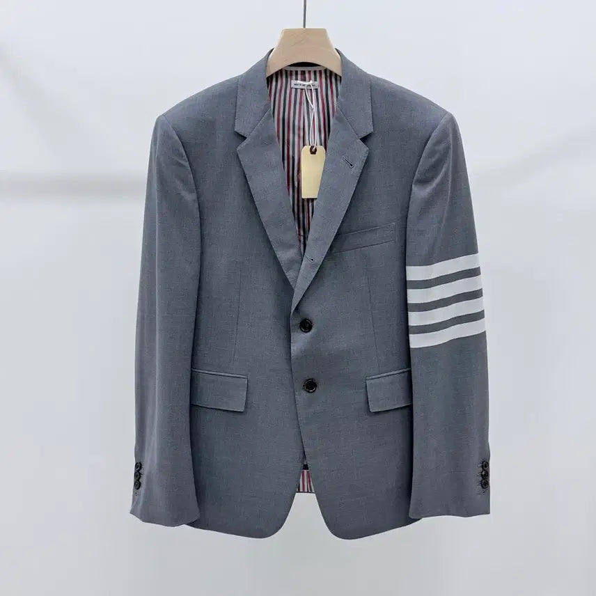 [BUNJANG] Thom Browne Weave Blazer Jacket Gray / [미사용/3] 톰브라운 사선완장 위브 블레이저 자켓 정장 그레이