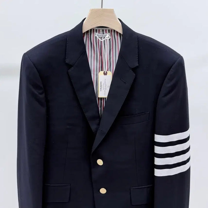 [BUNJANG] Thom Browne Weave Blazer Jacket Navy / [미사용/3] 톰브라운 사선완장 위브 블레이저 자켓 정장 네이비