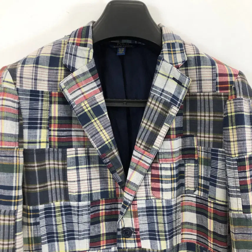 [BUNJANG] Polo Ralph Lauren Patchwork Jacket / 폴로 랄프로렌 패치워크 자켓 95 사이즈 마드라스