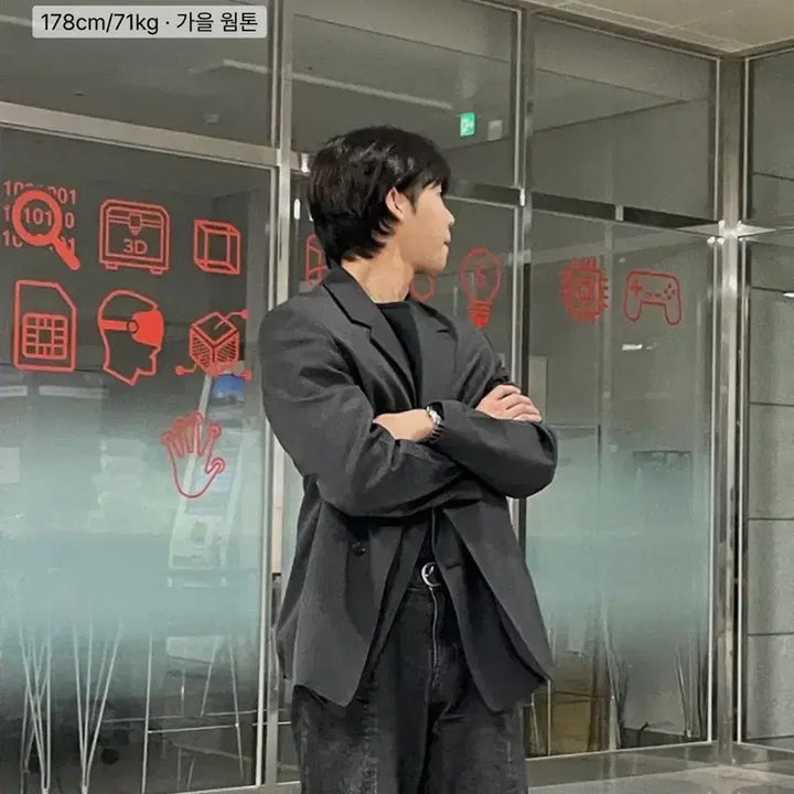 [BUNJANG] In Silence 2Way Detachable Wool Blazer / 인사일런스 2Way 디태처블 울 블레이저