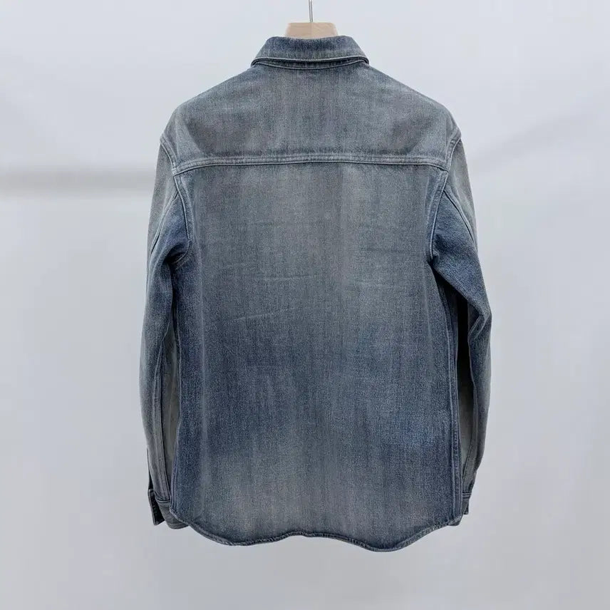 [BUNJANG] Dior Selvedge Pocket Logo Washed Denim Shirt Jacket / [S+급/37] 디올 셀비지 포켓 로고 워싱 데님 셔츠 자켓
