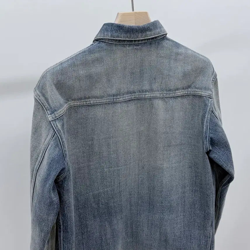 [BUNJANG] Dior Selvedge Pocket Logo Washed Denim Shirt Jacket / [S+급/37] 디올 셀비지 포켓 로고 워싱 데님 셔츠 자켓