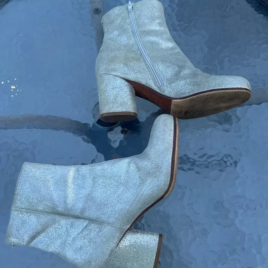 [BUNJANG] Maison Margiela Silver Ankle Boots / 메종 마르지엘라 실버 앵클부츠36