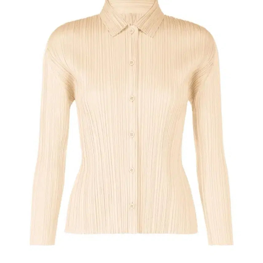 [BUNJANG] Pleats Please Top Shirts, Mist, Basic Line Collection / 새상품)플리츠플리즈 탑셔츠,미스트,베이직라인 인기컬러