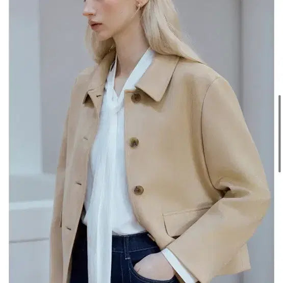 [BUNJANG] Clove Suede Camel Jacket / 클로브 스웨이드 카멜 자켓