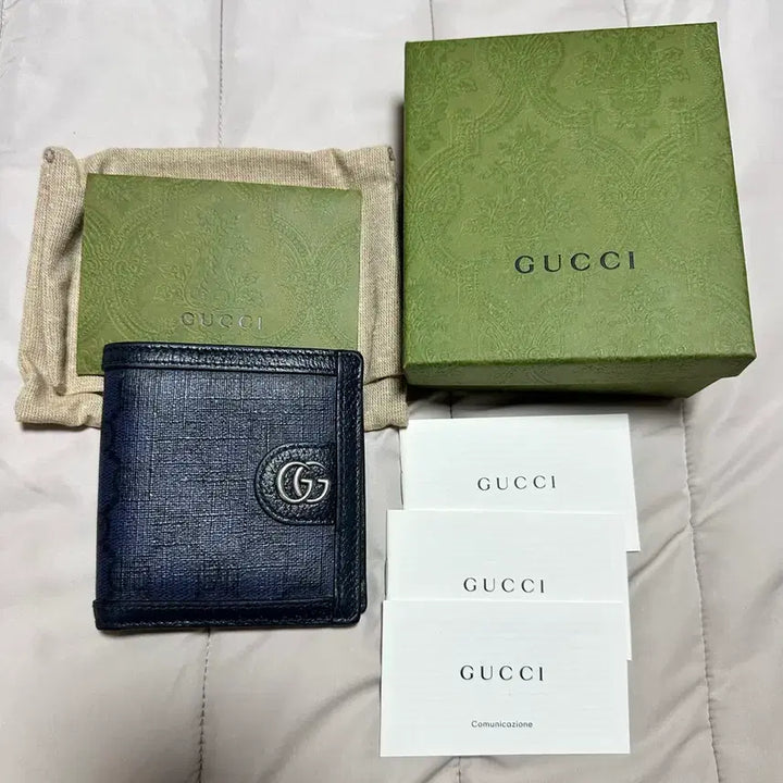[BUNJANG] Gucci GG Marmont Navy Wallet / 구찌 남성 GG 마몬트 반지갑 판매해요!