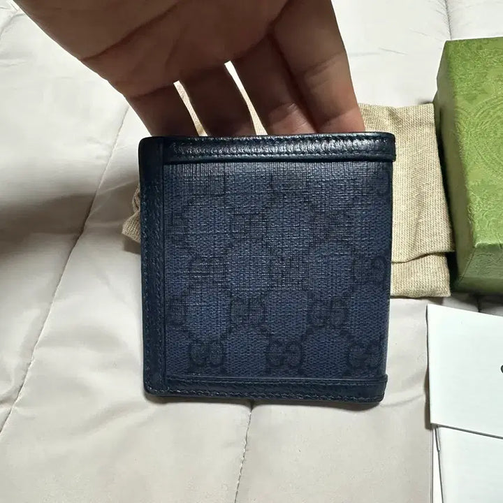 [BUNJANG] Gucci GG Marmont Navy Wallet / 구찌 남성 GG 마몬트 반지갑 판매해요!