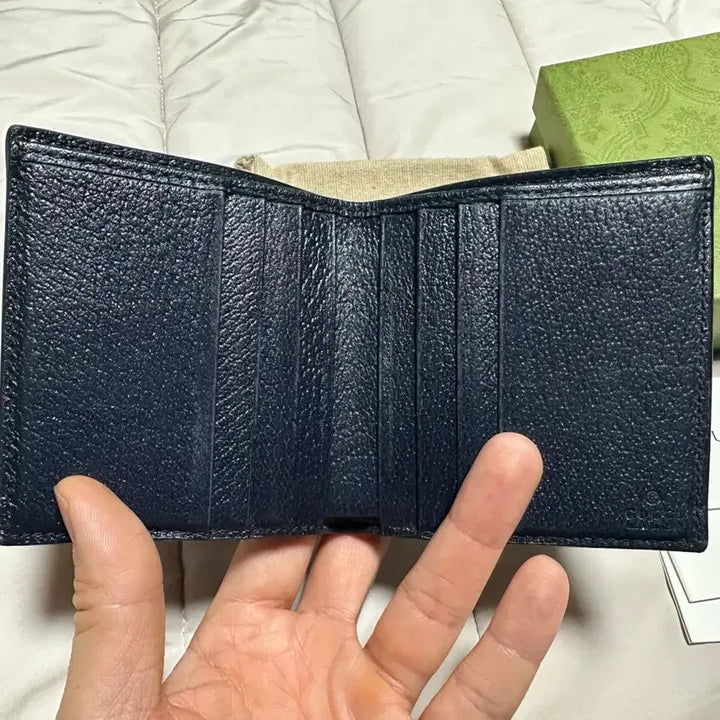 [BUNJANG] Gucci GG Marmont Navy Wallet / 구찌 남성 GG 마몬트 반지갑 판매해요!