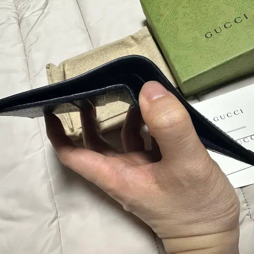 [BUNJANG] Gucci GG Marmont Navy Wallet / 구찌 남성 GG 마몬트 반지갑 판매해요!