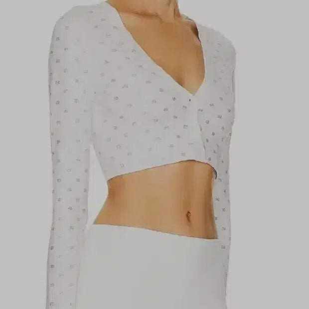 [BUNJANG] Alexander Wang Crystal Logo Cardigan / 알렉산더왕 크리스탈 로고 가디건