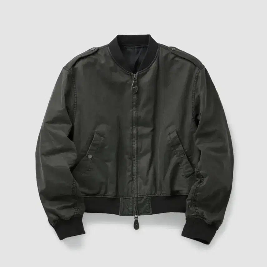 [BUNJANG] Cour Stone Washed L2B Bomber Jacket Dark Brown / 쿠어 스톤 워시드 L2B 봄버 다크브라운