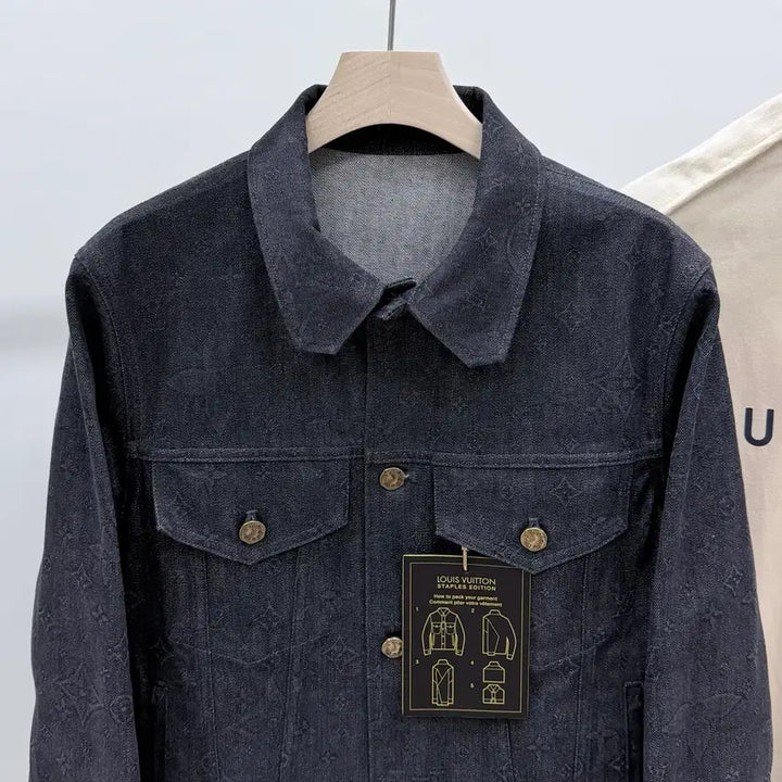[BUNJANG] Louis Vuitton Monogram DNA Denim Jacket / [S+급/46] 루이비통 모노그램 DNA 데님 자켓 블랙