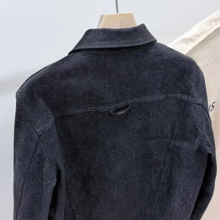 [BUNJANG] Louis Vuitton Monogram DNA Denim Jacket / [S+급/46] 루이비통 모노그램 DNA 데님 자켓 블랙