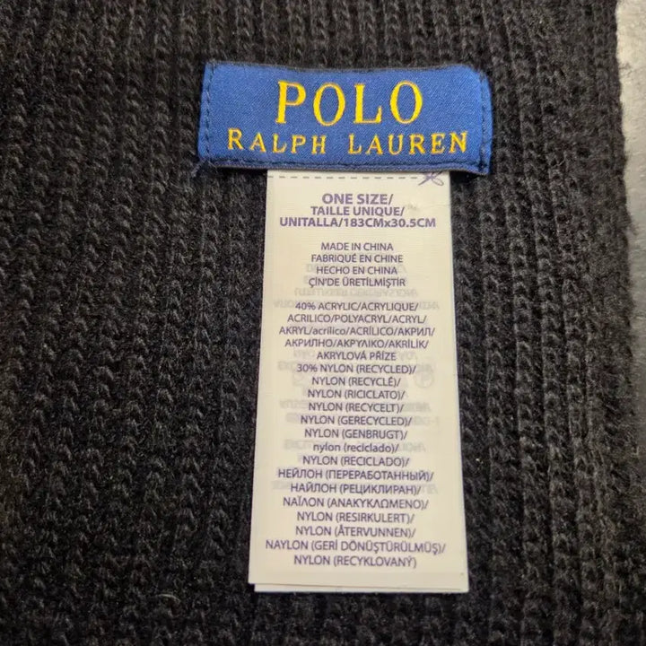 [BUNJANG] Polo Ralph Lauren Black Bear Muffler / 폴로 랄프로렌 블랙 곰돌이 머플러 중고 양도합니다