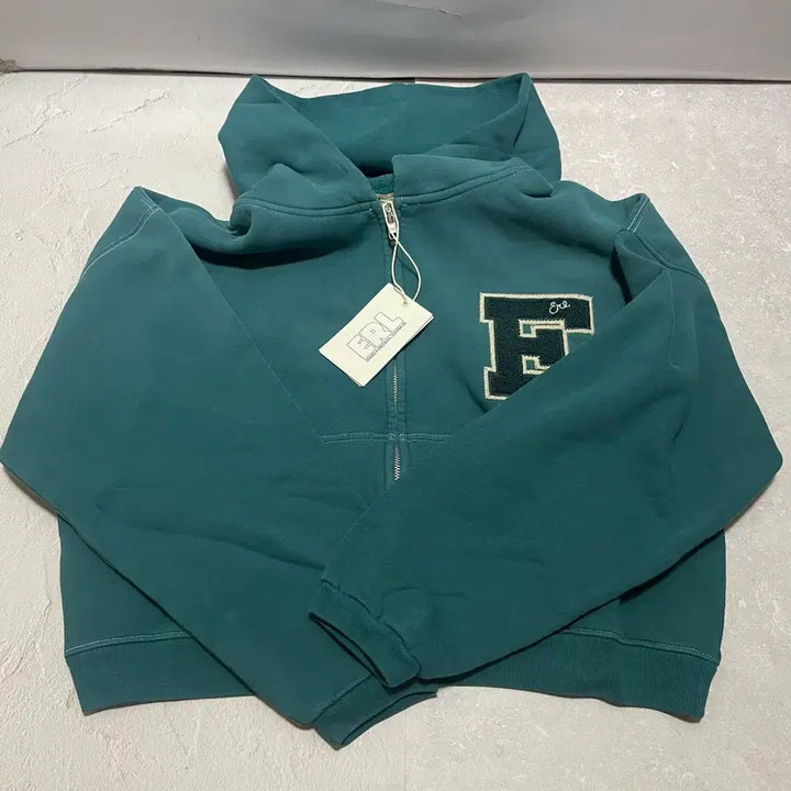 [BUNJANG] ERL Letterman Varsity Hooded Zip-Up Jacket / [M] 새상품 ERL 이알엘 레터맨 바시티 후드집업