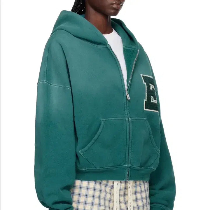 [BUNJANG] ERL Letterman Varsity Hooded Zip-Up Jacket / [M] 새상품 ERL 이알엘 레터맨 바시티 후드집업