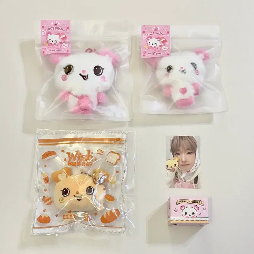 [BUNJANG] NCT WISH Sakuya Pang-i Original Pocket Wish Doll + Photocard Bundle Set / 일괄/미개봉)위시베이커리 팡이 오리지널 포켓 위시돌 픽업피규어 사쿠야포카