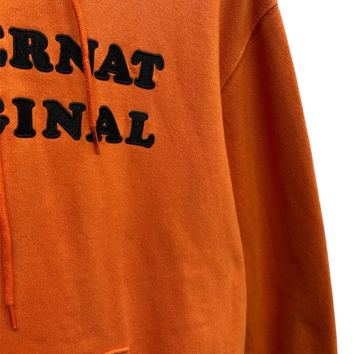 [BUNJANG] Covernat Mid Logo Hoodie L / 커버낫 오렌지 블랙 미드로고 후드티 L
