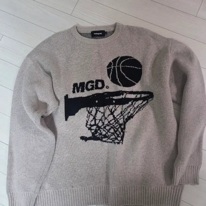 [BUNJANG] Mahagrid MGD Basketball Knit Sweater L / 마하그리드 MGD 농구 니트 스웨터 L