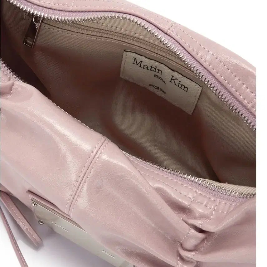[BUNJANG] Matinkim Pink Shirring Ribbon Bag / [새상품] 마뗑킴 연핑크 셔링리본백