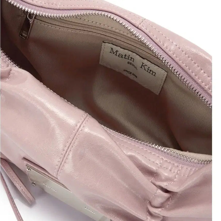 [BUNJANG] Matinkim Pink Shirring Ribbon Bag / [새상품] 마뗑킴 연핑크 셔링리본백
